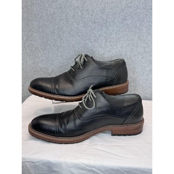 Perry Ellis Portfolio Style Jess Black Leather Cap Toe Lace Up Oxford Shoes Sz11 - Picture 7 of 7